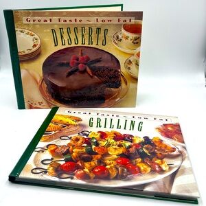 Time-Life "Great Taste Low Fat" Spiral Hardback Cook Books: Desserts & Grilling
